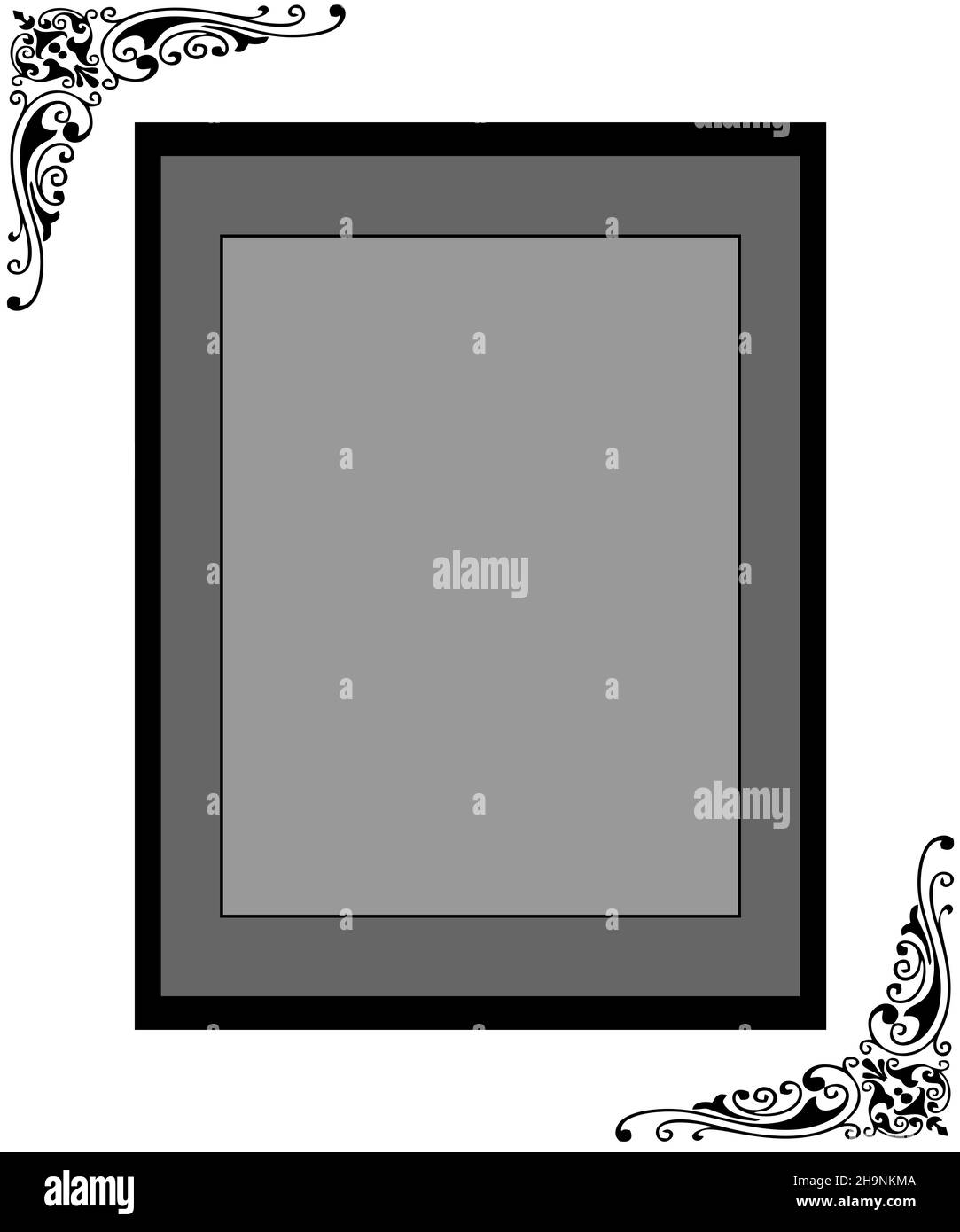 simple motif retro wooden frame vector for pictures Stock Photo Alamy