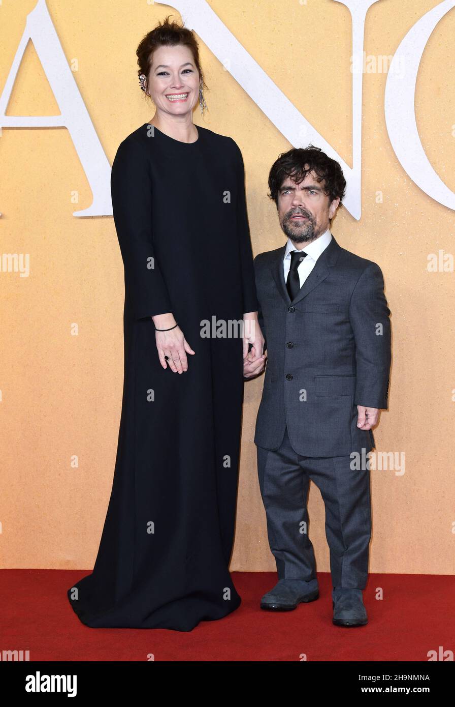 Erica Schmidt and Peter Dinklage at the Cyrano UK Premiere, on December 7th, 2021 in London, UK. Photo by Stuart Hardy/ABACAPRESS.COM Stock Photo