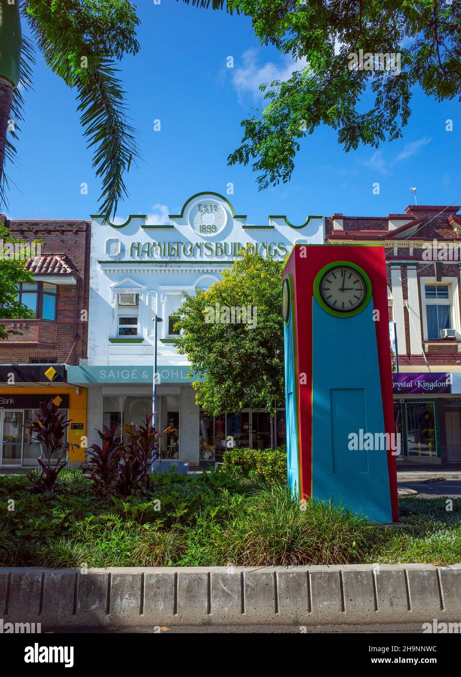 Art Deco heritage buildings in Mackay City, queensland, australia Stock