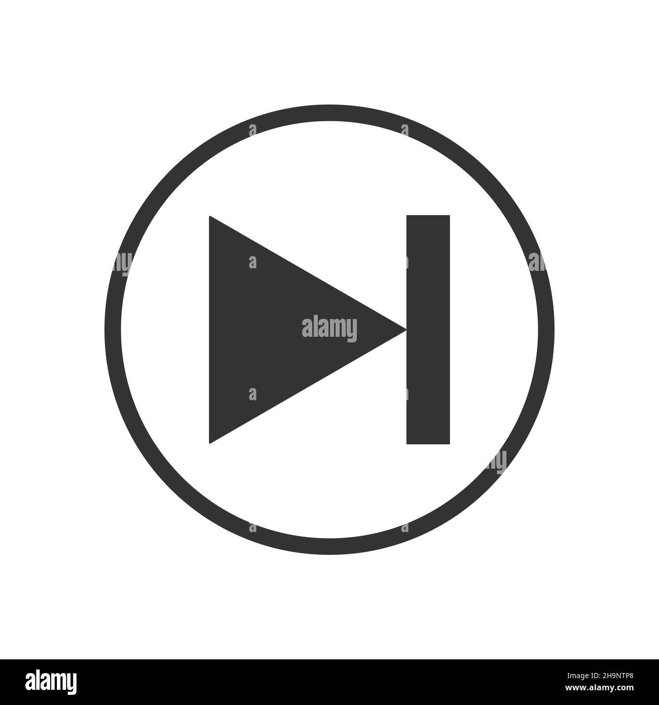 Fast forward button icon. Element of audio player interface. Playback symbol. Vector graphic illustration. Stock Vector