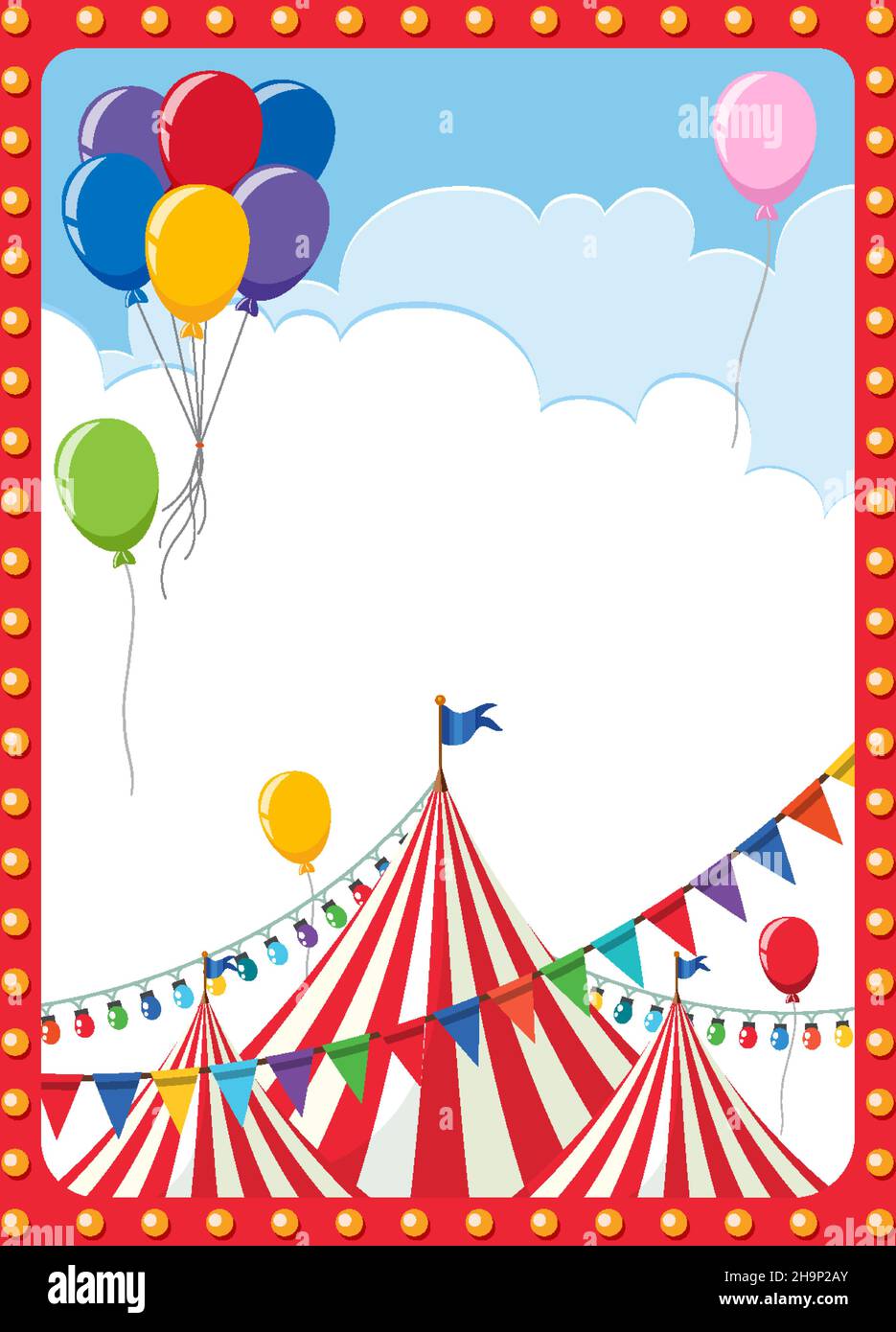 Circus poster background with circus dome tent illustration Stock ...