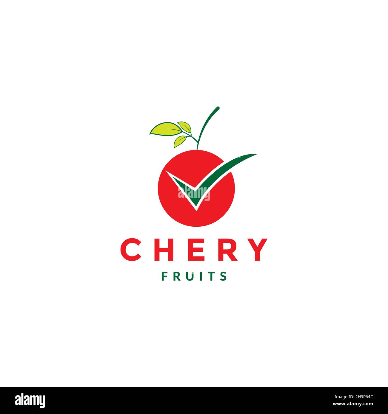 cheery with check mark logo symbol icon vector graphic design ...