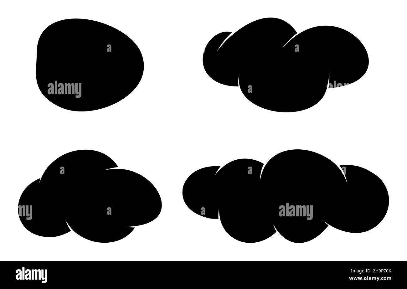 Cartoon Various Animals Dung Set. silhouette Stock Vector
