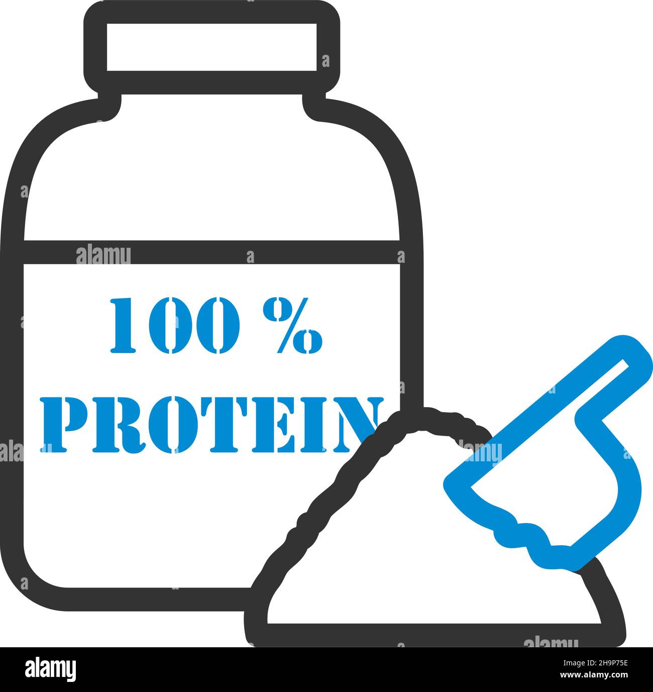 Icon Of Protein Conteiner. Bold outline design with editable stroke ...