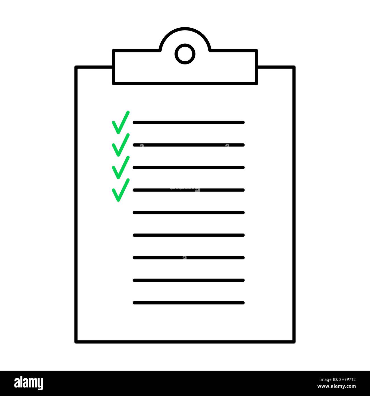 Survey Checklist Icon. Survey checklist flat Stock Vector
