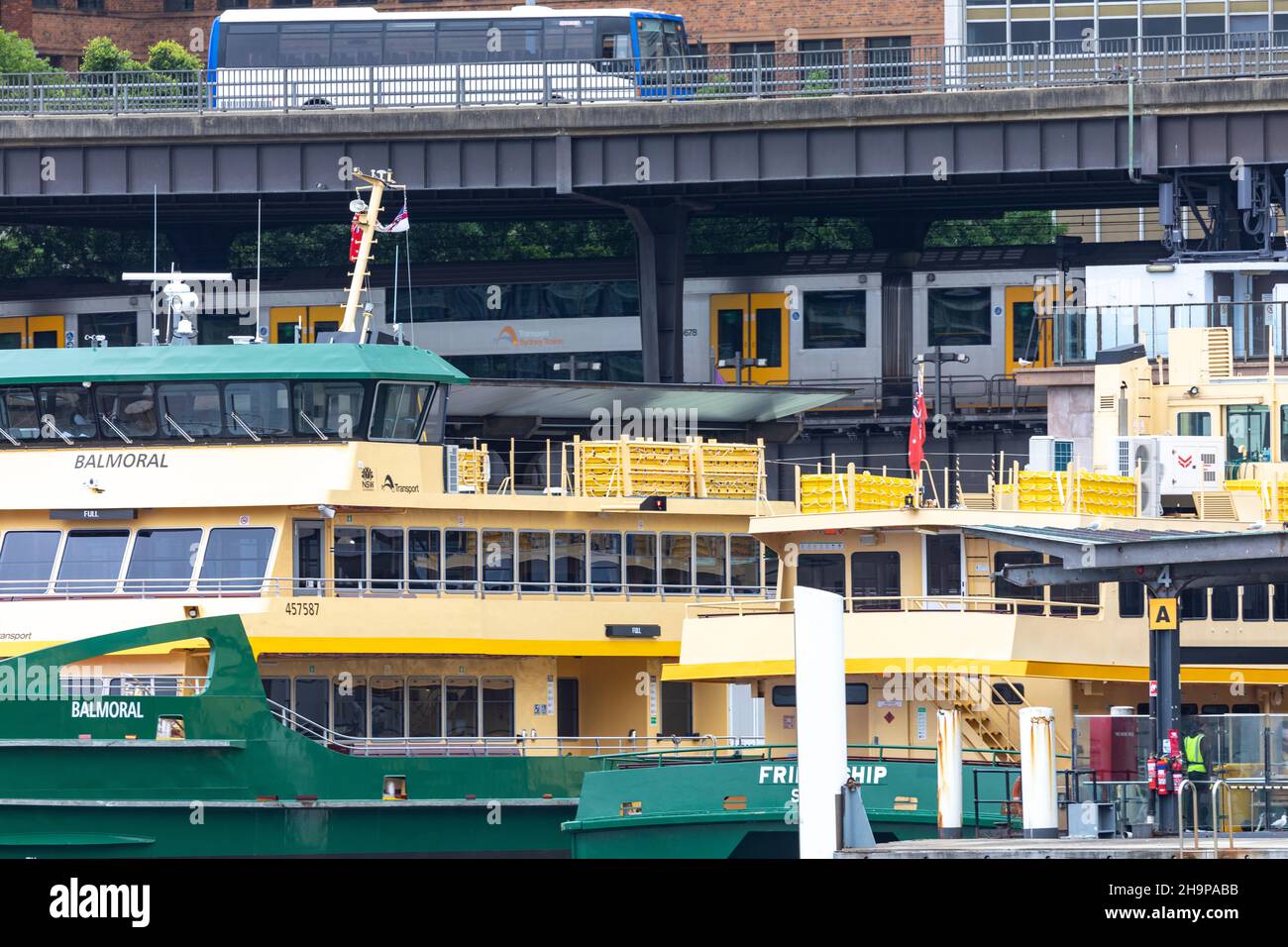 Quay Rails Circular quay rail and ferry terminus, various modes of transport bus ...