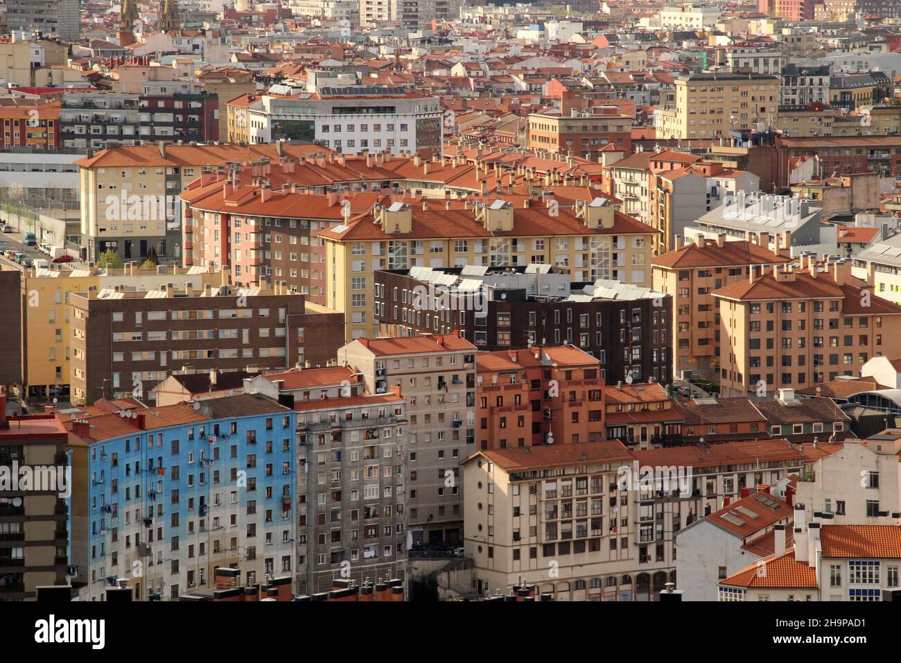 Aerial view of residential buildings in Bilbao, Spain Stock Photo - Alamy