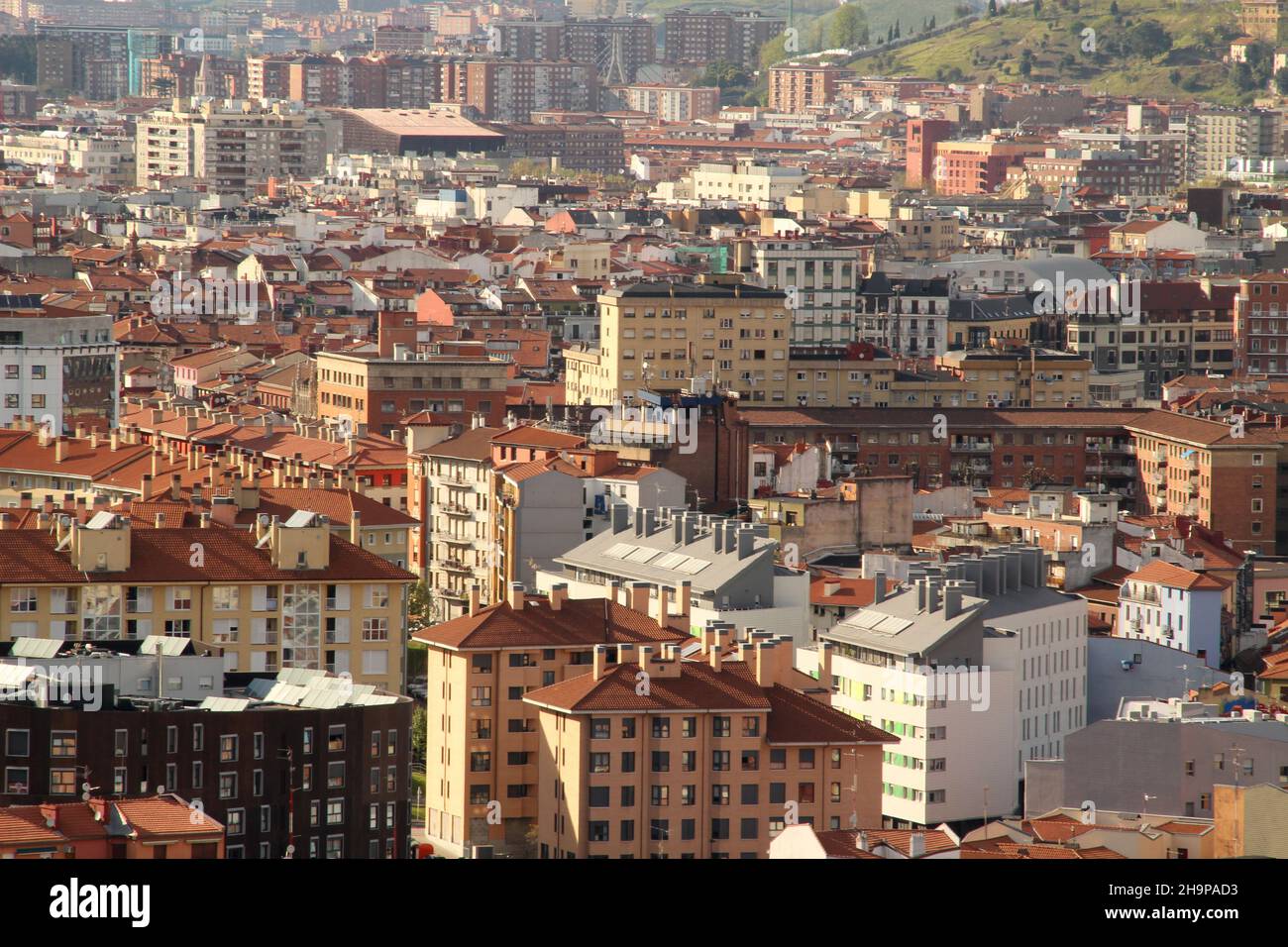 Aerial view of residential buildings in Bilbao, Spain Stock Photo - Alamy
