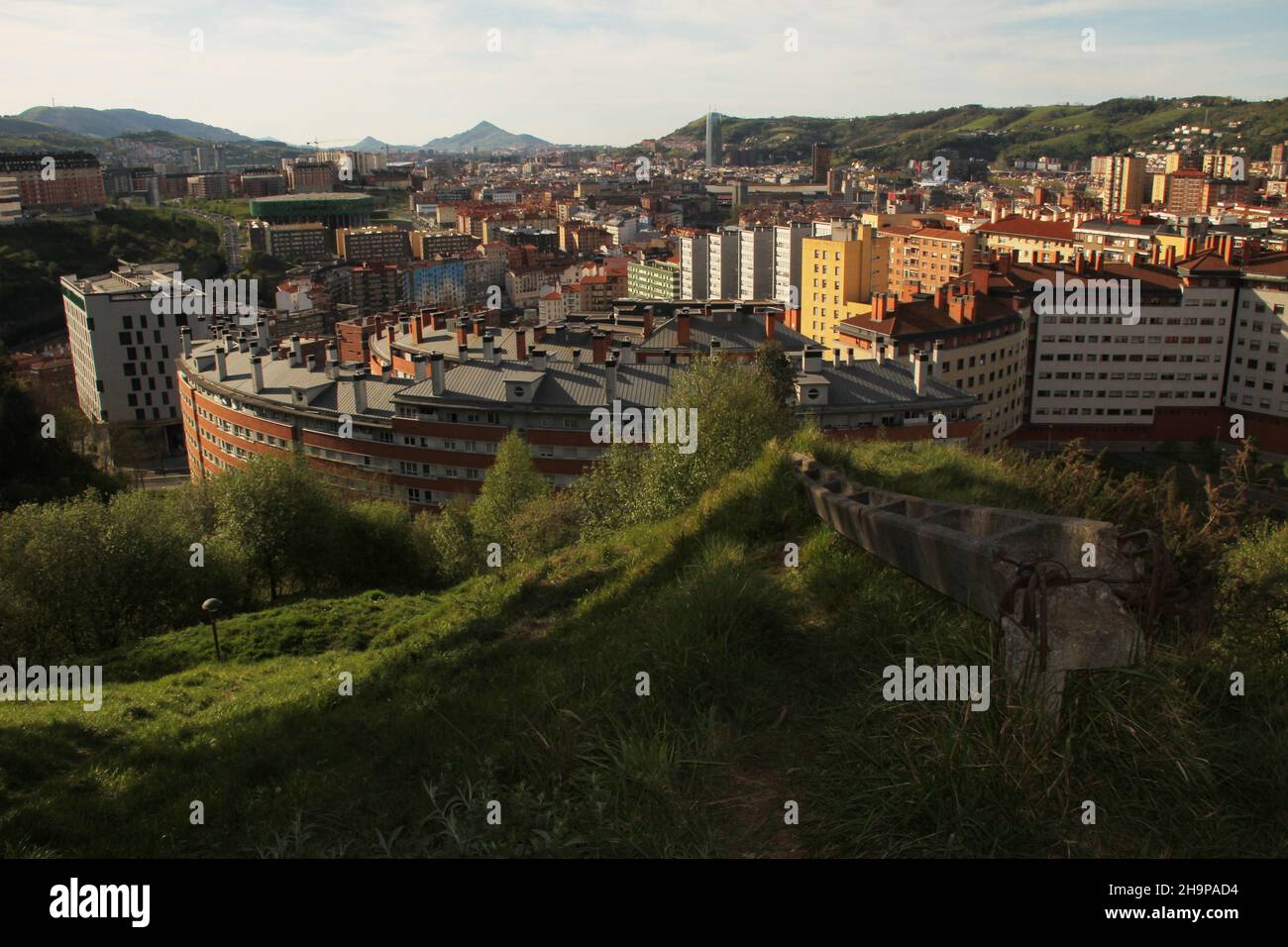 Aerial view of residential buildings in Bilbao, Spain Stock Photo - Alamy