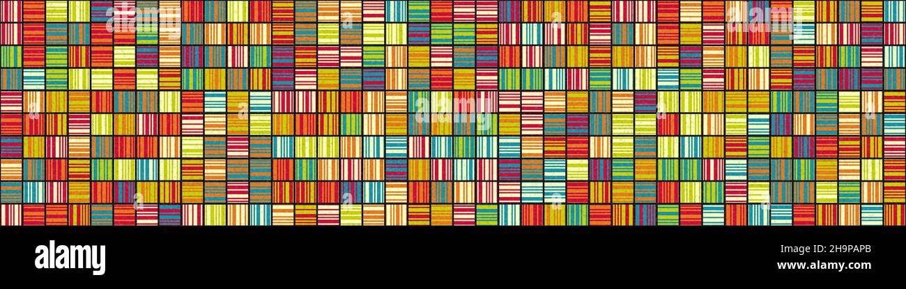 Abstract Geometrical generative computational art illustration Stock Vector