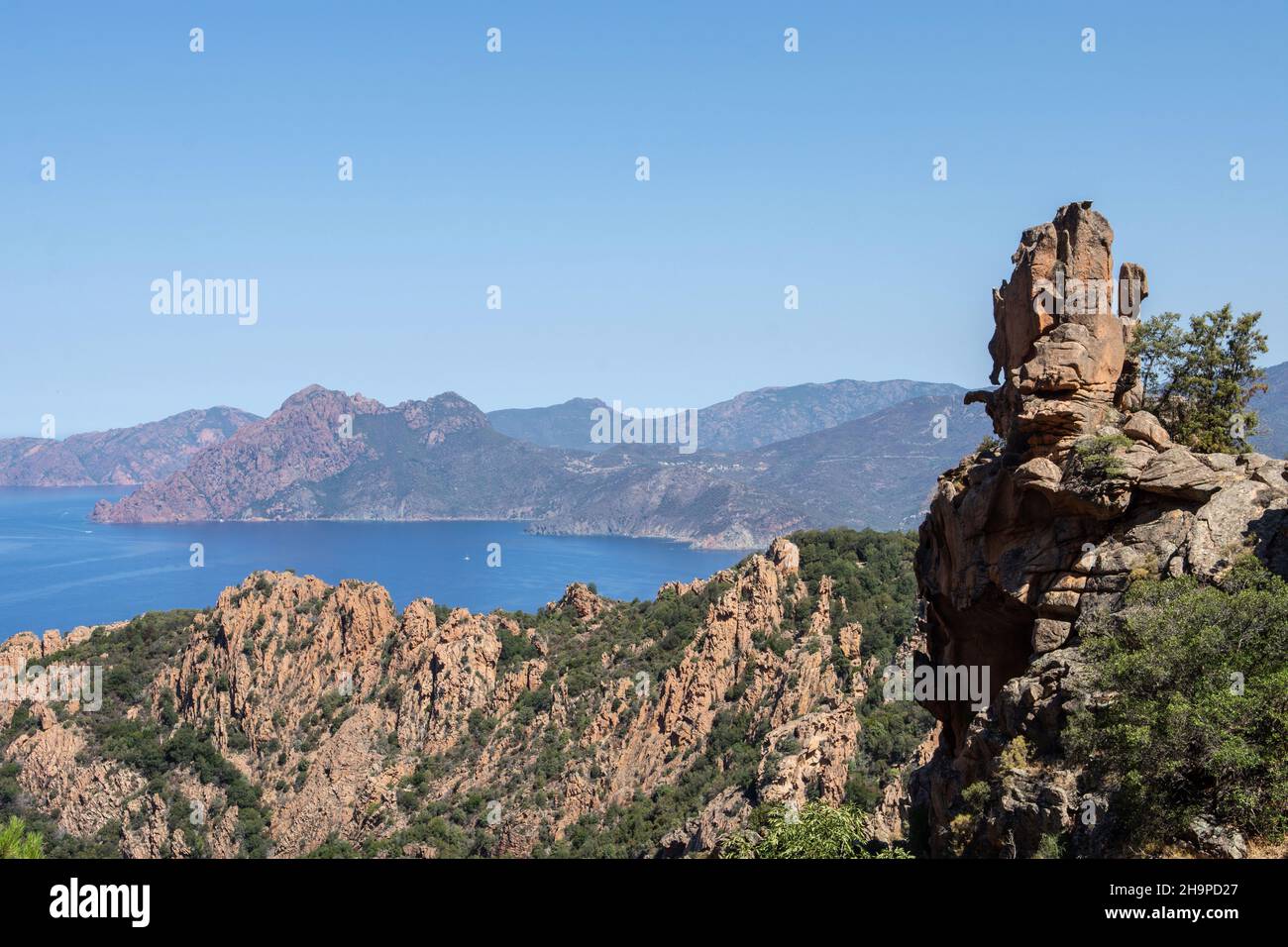 Corse-du-Sud department (Southern Corsica): rocky inlet “Calanques de Piana” Stock Photo