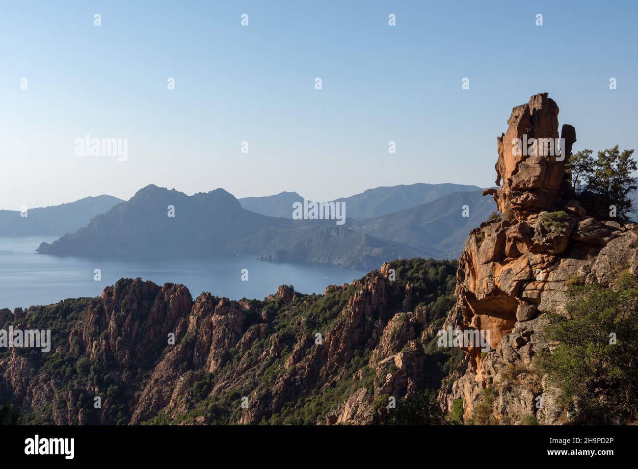 Corse-du-Sud department (Southern Corsica): rocky inlet “Calanques de Piana” Stock Photo