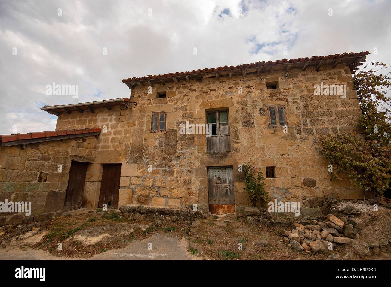 Stone house in the rural village of Repudio Stock Photo