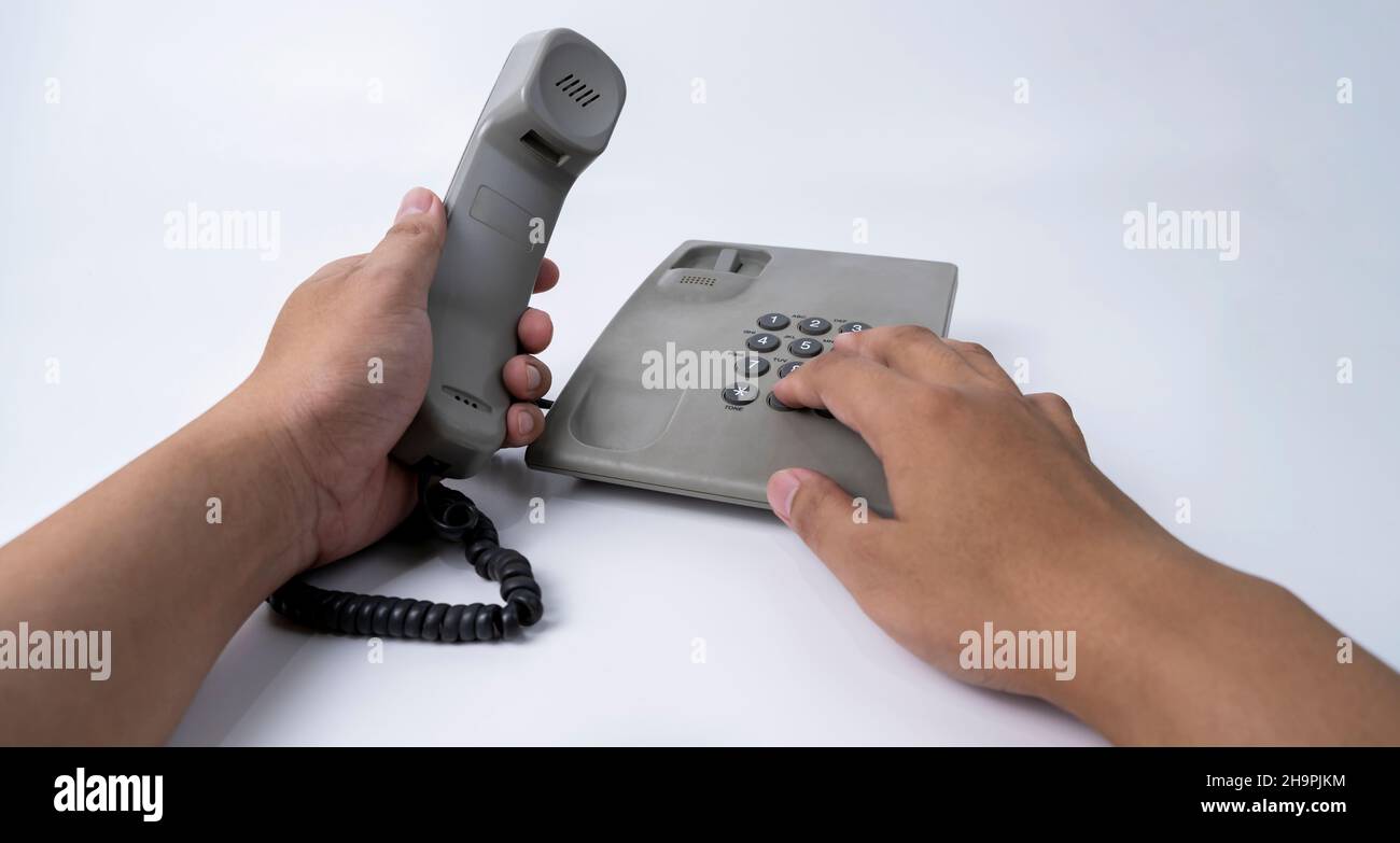 A wired telephone (or telefon) is a telephone connected to the public