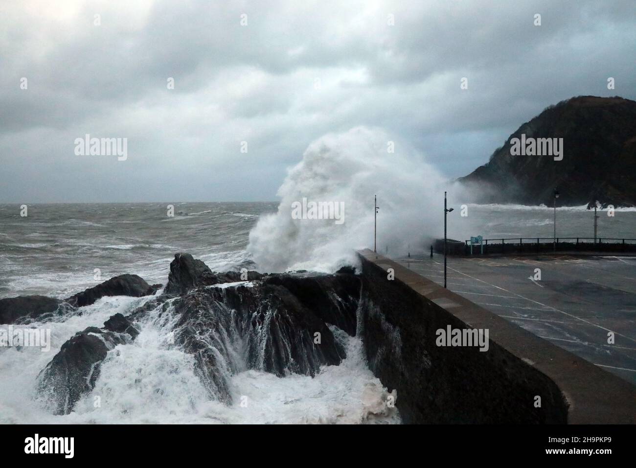 Storm Barra hits Ilfracombe - North Devon, UK Stock Photo