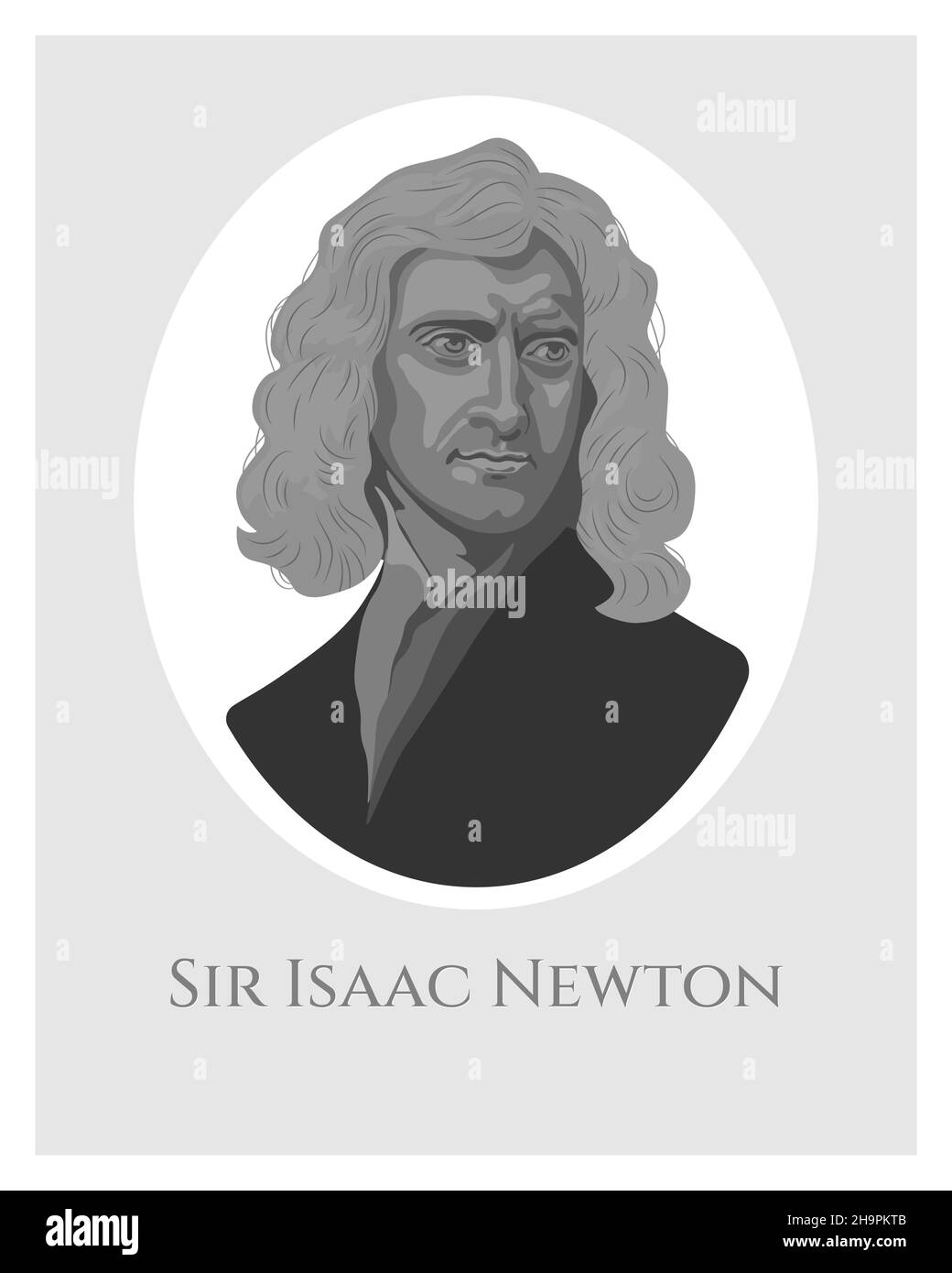 Isaac Newton poster design. Poster, card, banner, background design. EPS 10. Stock Vector