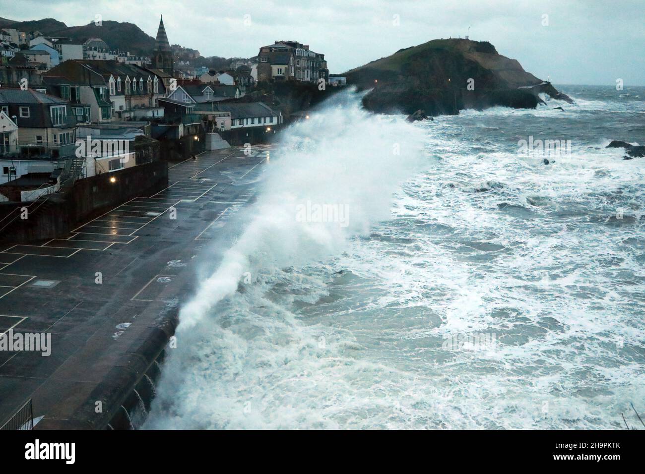 Storm Barra hits Ilfracombe - North Devon, UK Stock Photo