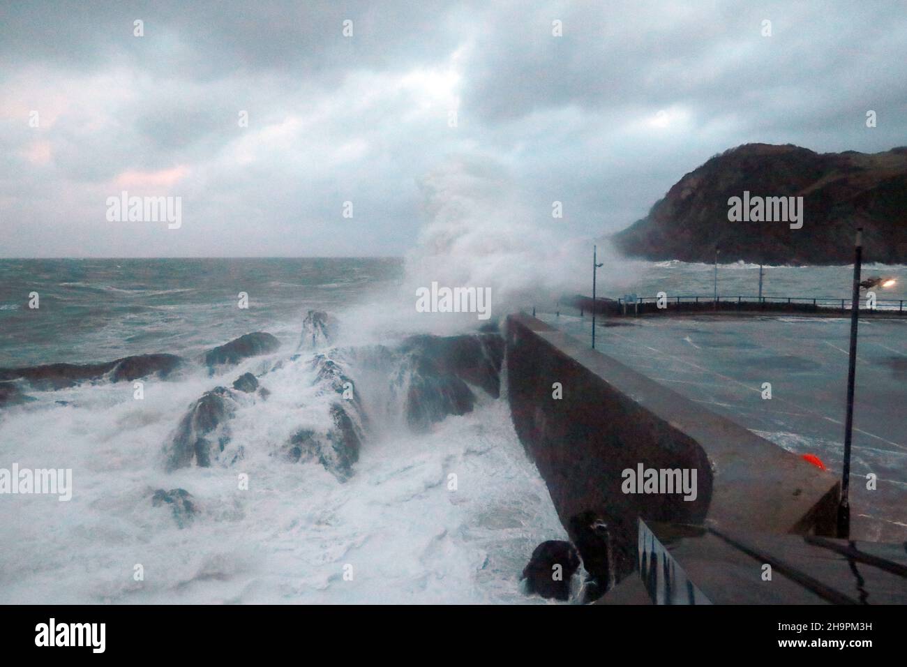 Storm Barra hits Ilfracombe - North Devon, UK Stock Photo