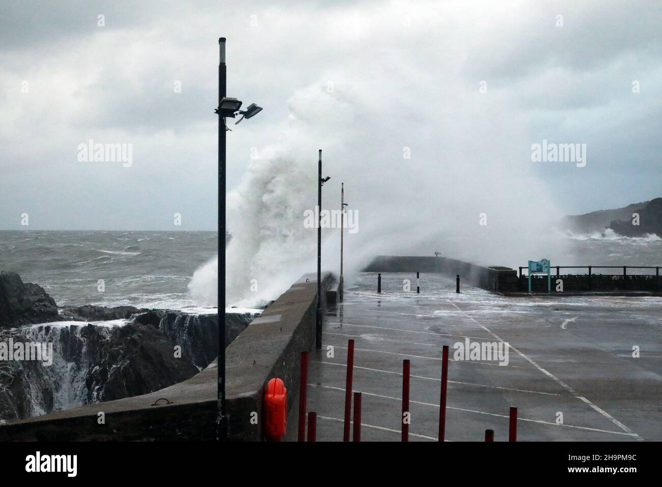 Storm Barra hits Ilfracombe - North Devon, UK Stock Photo