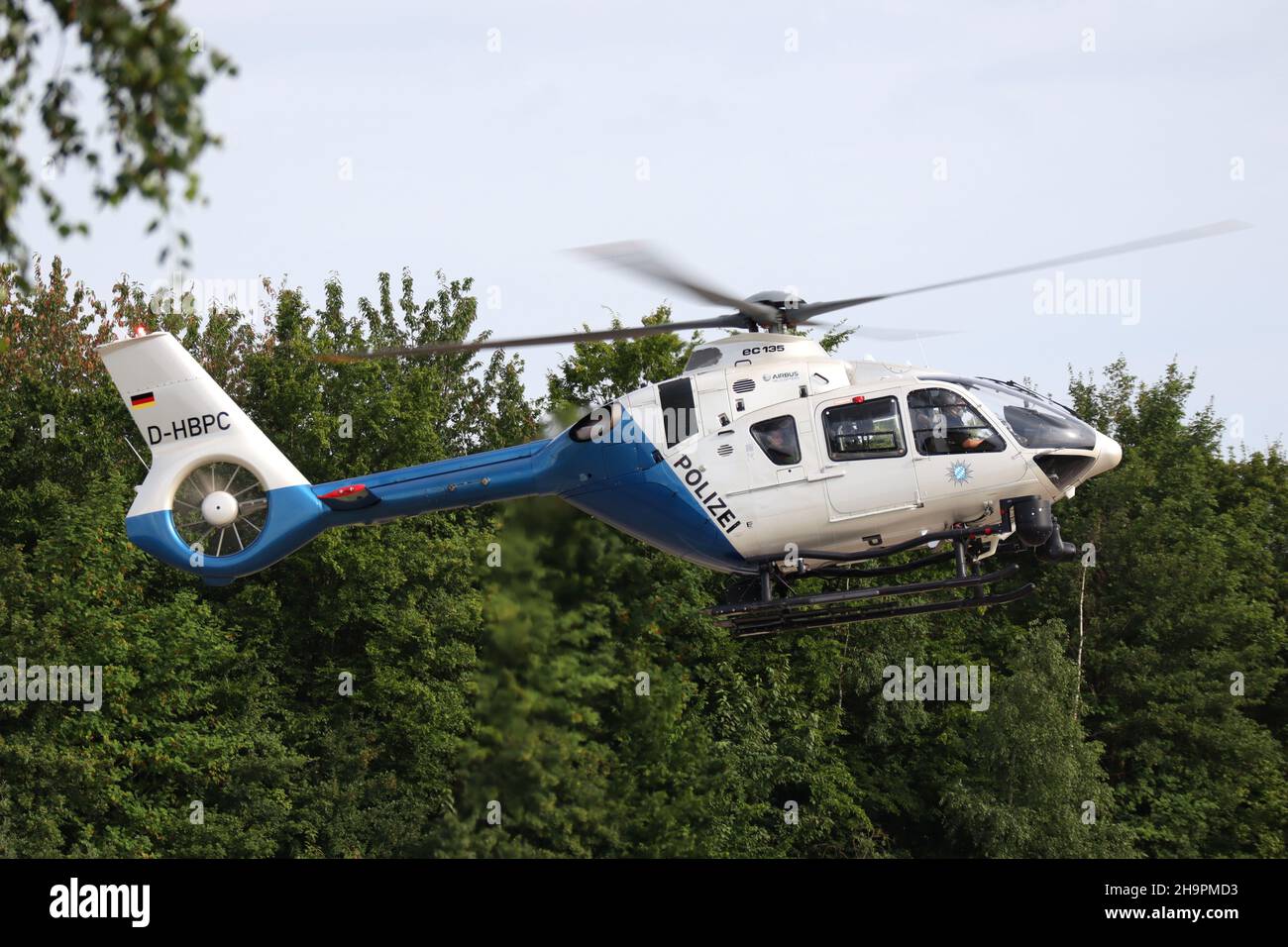 Bavarian Police Helicopter Stock Photo