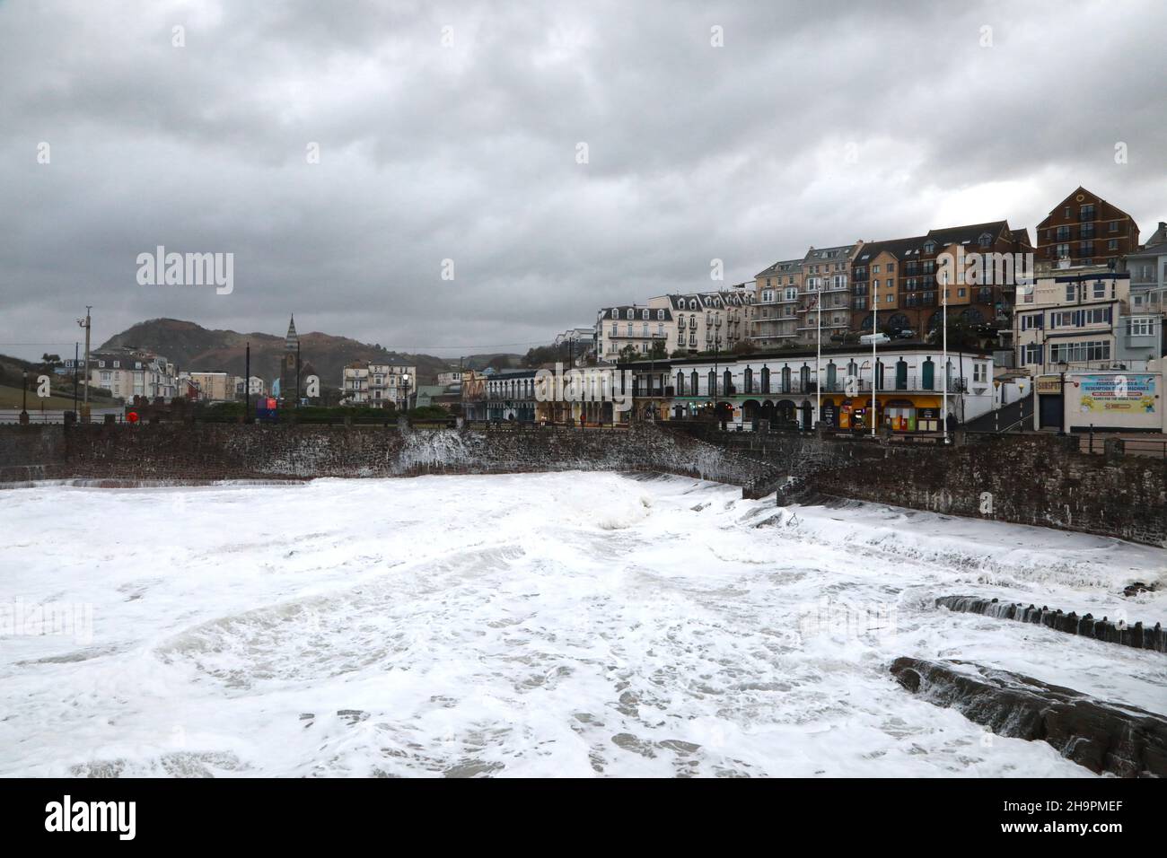 Storm Barra hits Ilfracombe - North Devon, UK Stock Photo