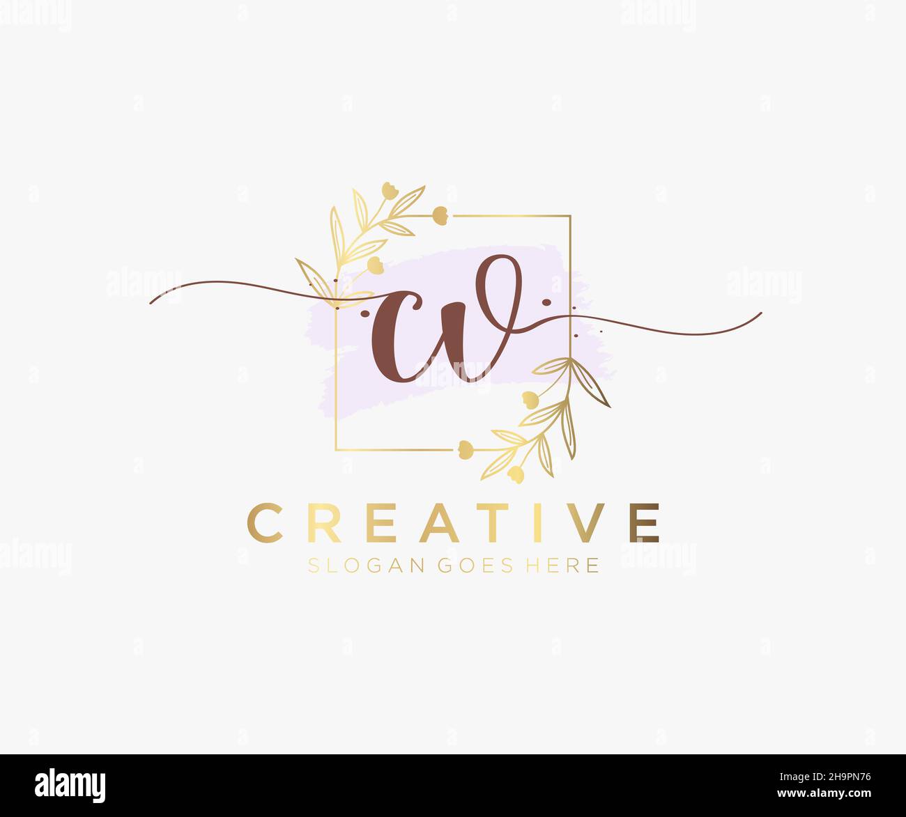 CV feminine logo. Usable for Nature, Salon, Spa, Cosmetic and Beauty ...