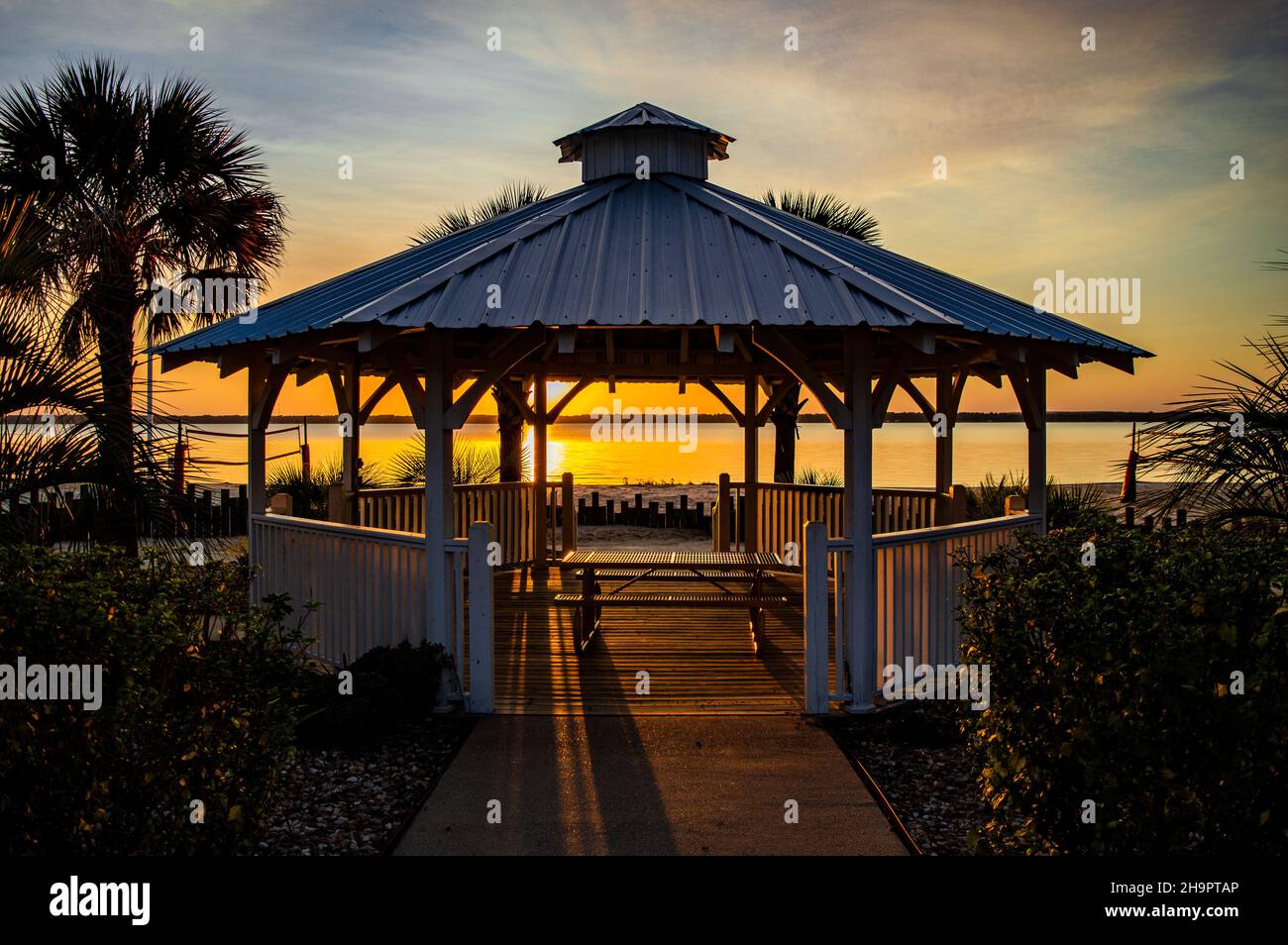 Gazebo on the Water Stock Photo Alamy