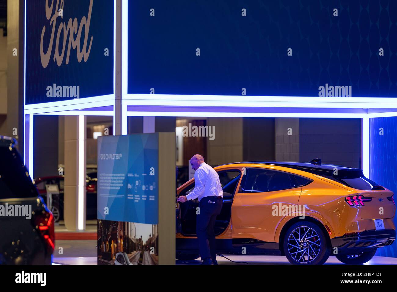 Florida Automobile Dealers Association present  the Miami International Auto Show runs from October 16 to 24, 2021 at Miami Beach Convention Center. Stock Photo