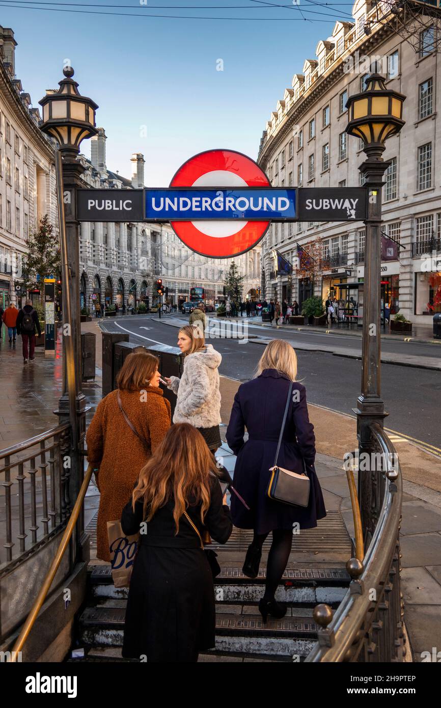 UK, England, London, Piccadilly Circus Underground station, Regent Street entrance Stock Photo