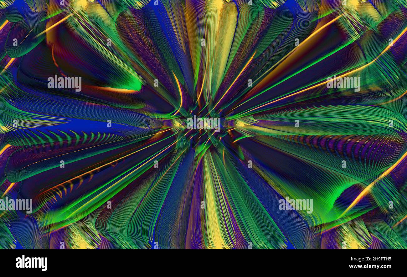 Abstract electrifying lines, smoky fractal pattern, digital ...