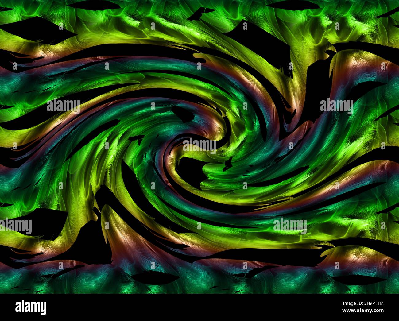 Abstract electrifying lines, smoky fractal pattern, digital ...