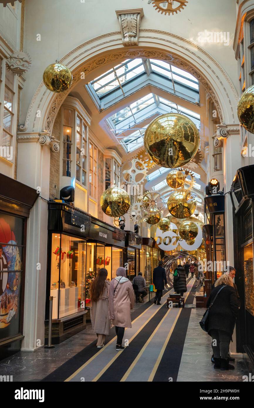 UK, England, London, Piccadilly, Burlington Arcade at Christmas Stock Photo