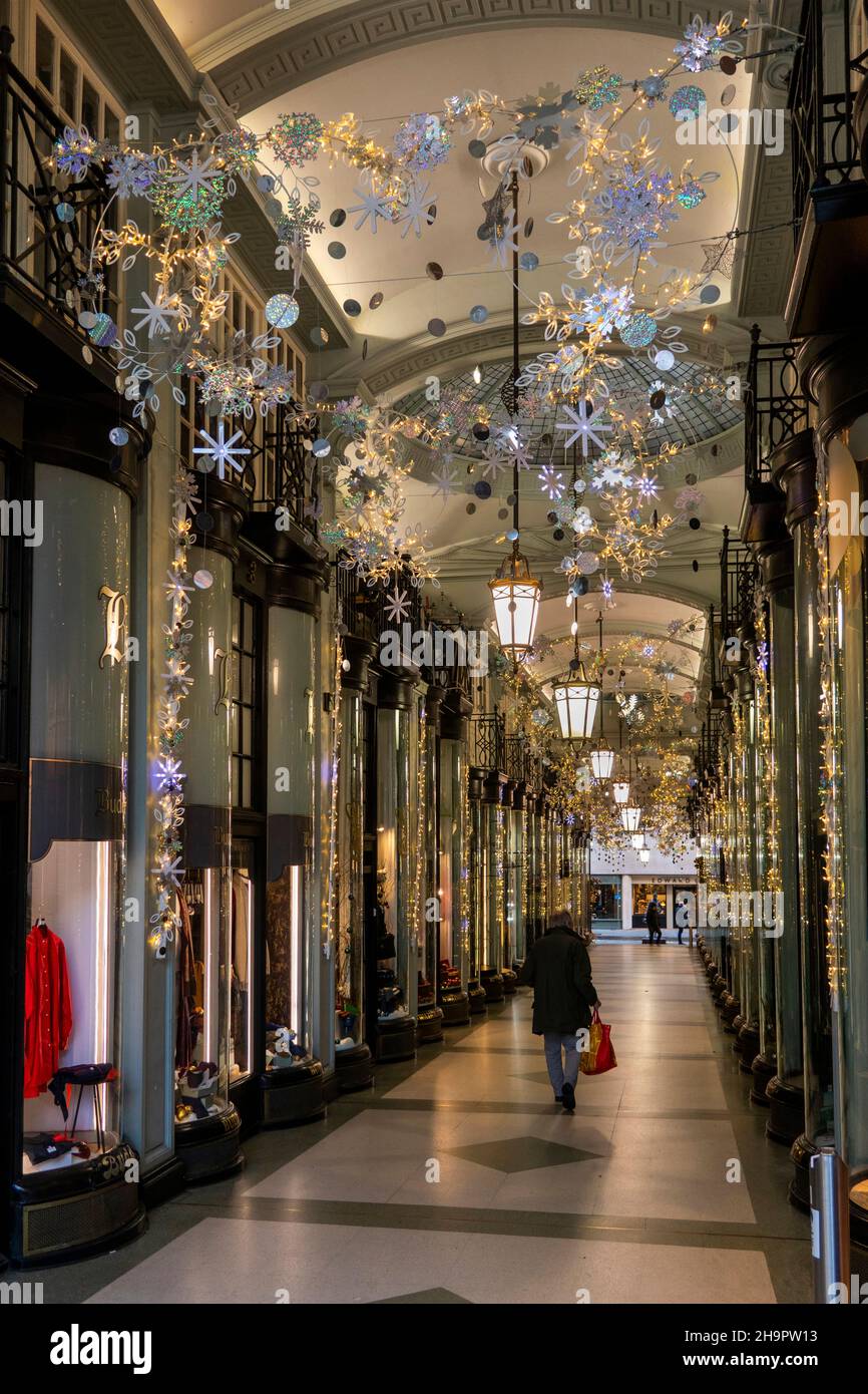 UK, England, London, Piccadilly, Piccadilly Arcade at Christmas Stock Photo