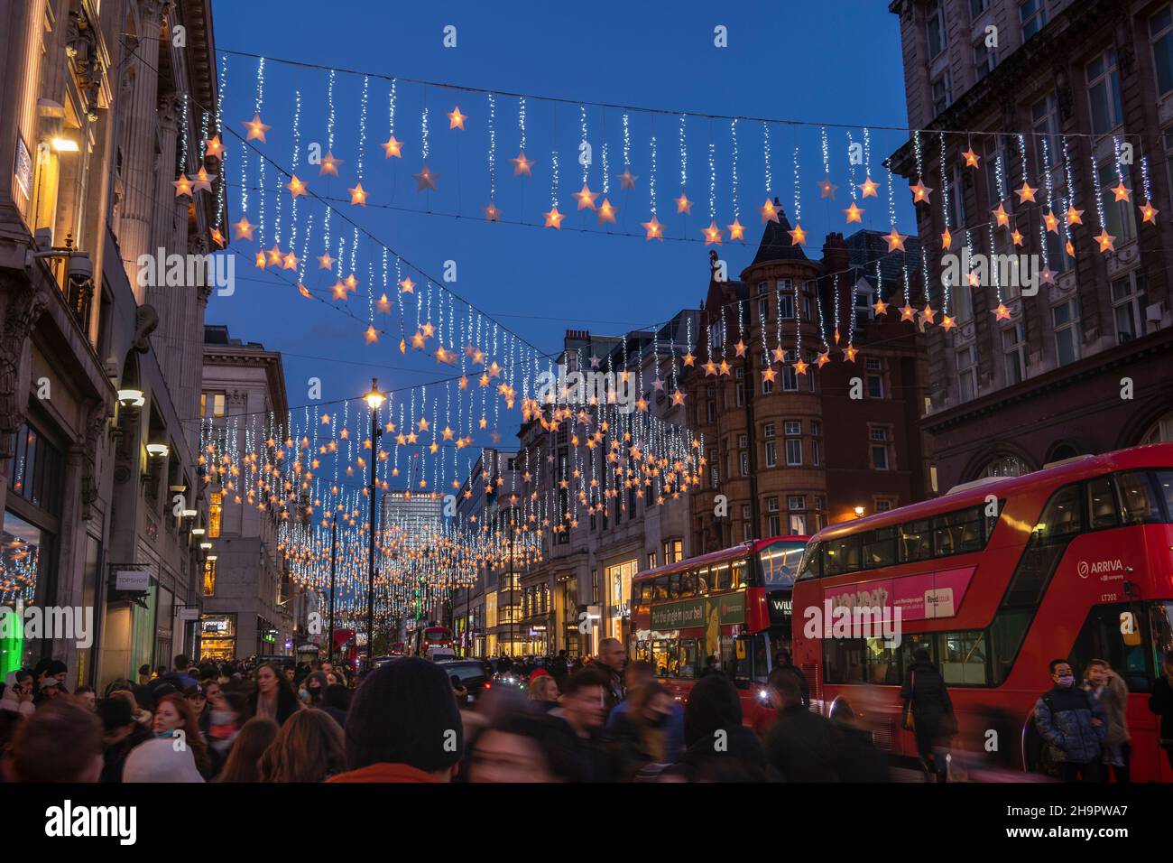 UK, England, London, Oxford Street, Christmas illuminations Stock Photo