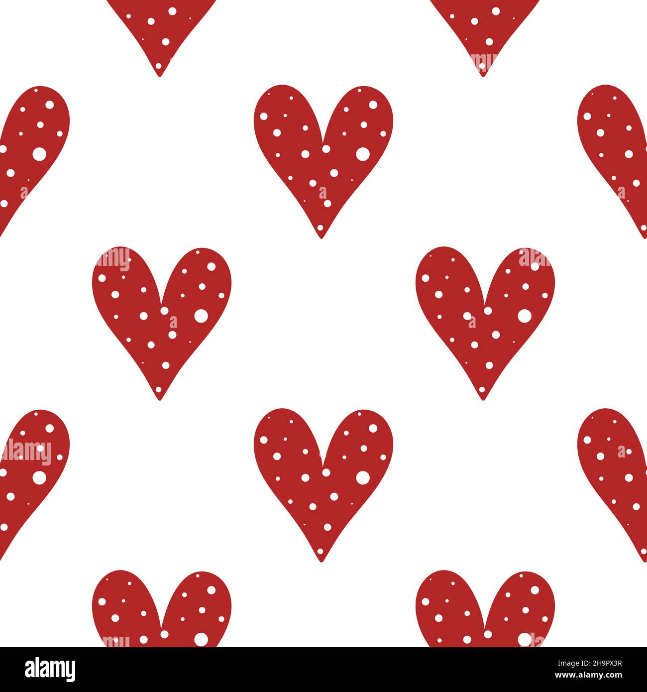 Red hearts seamless pattern vector illustration Stock Vector Image ...