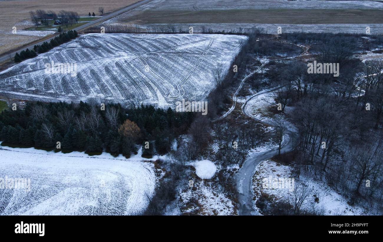 Wisconsin above frozen river hi-res stock photography and images - Alamy
