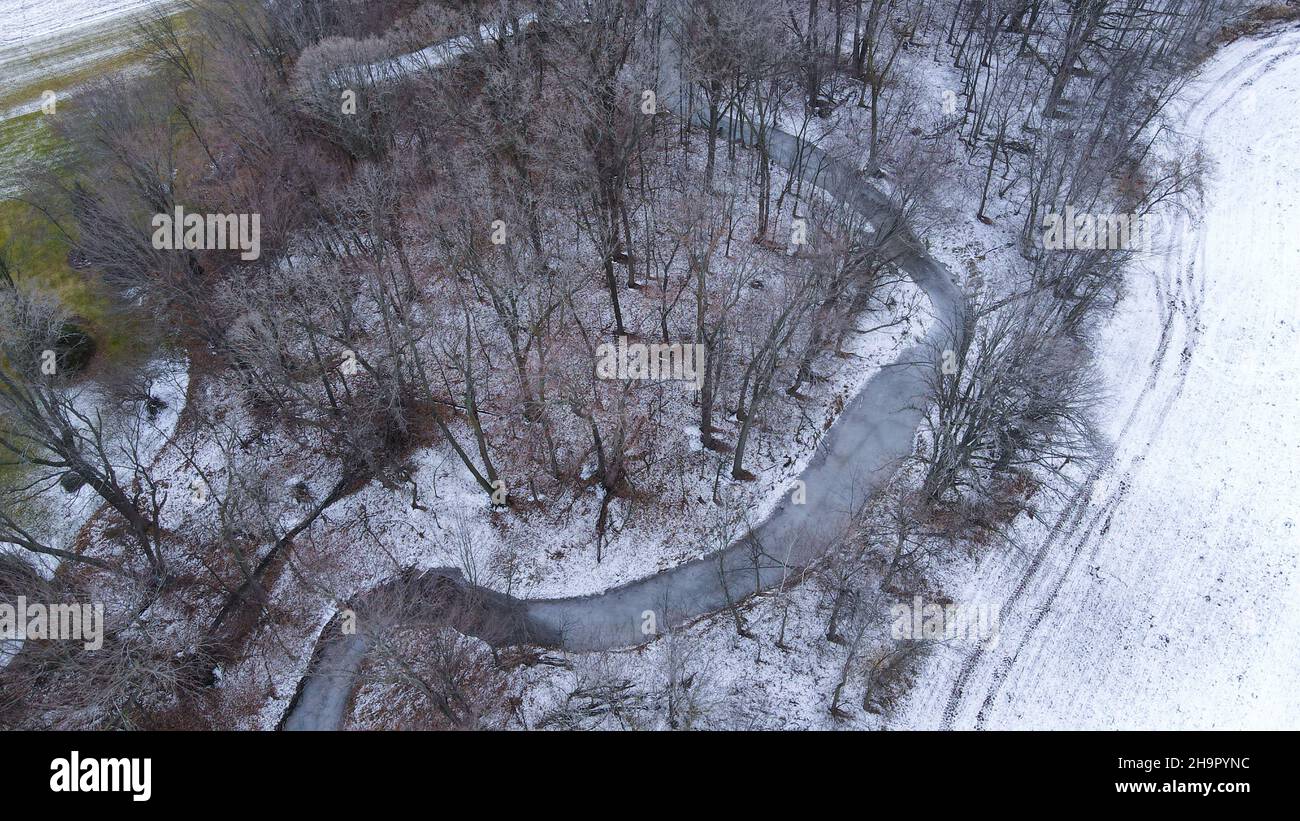 Wisconsin above frozen river hi-res stock photography and images - Alamy