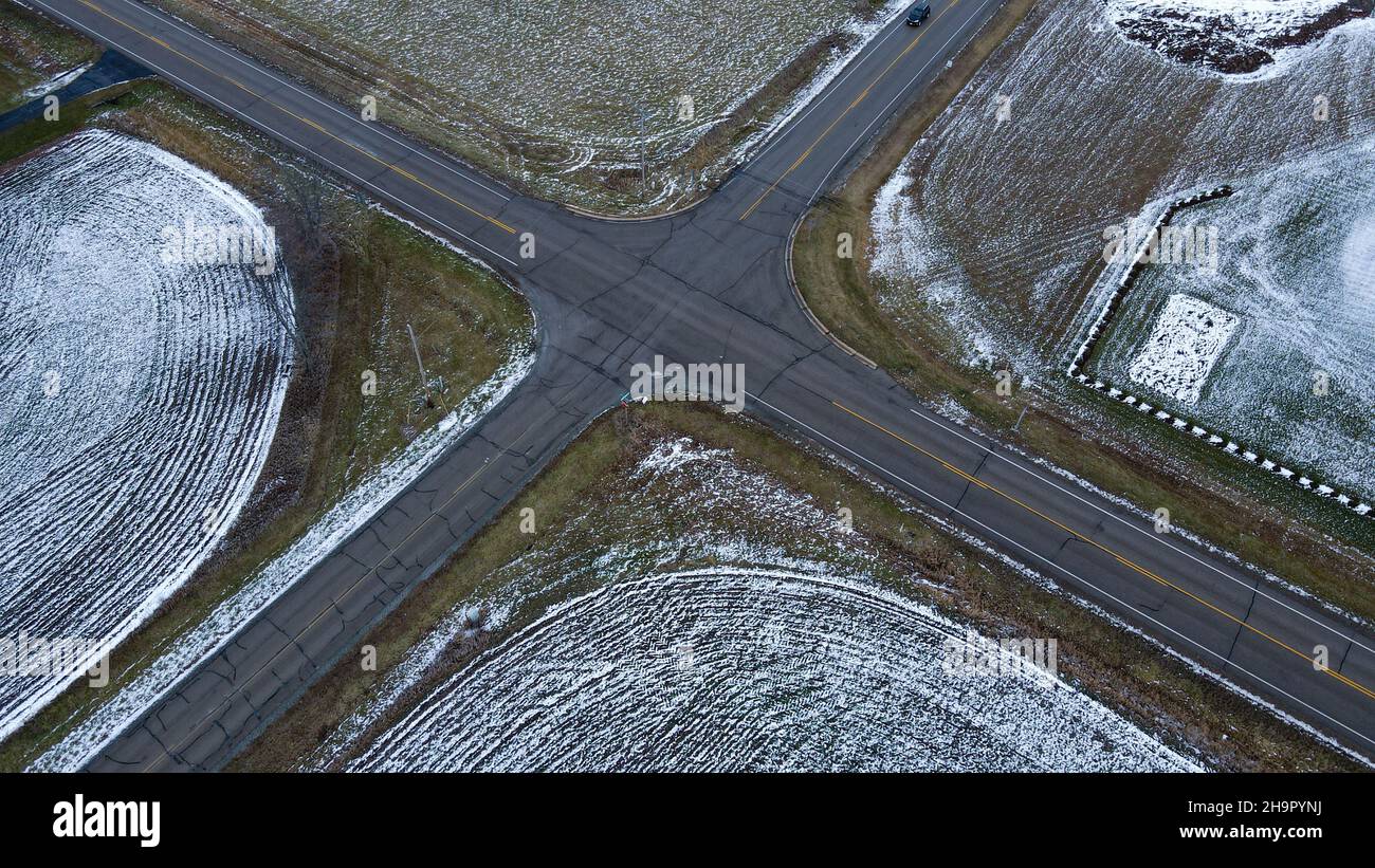 Cold air intersection Stock Photo