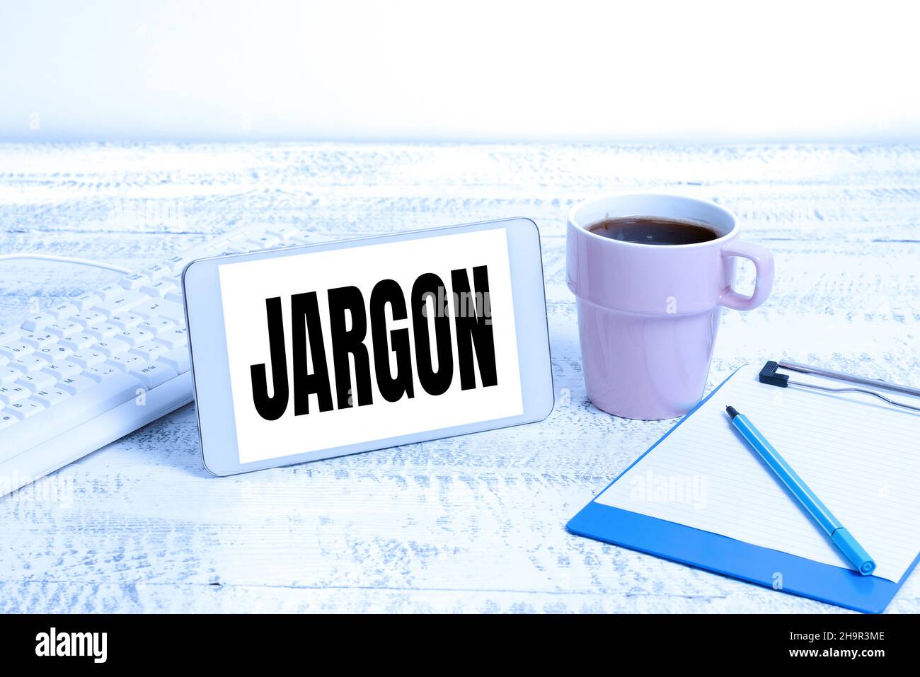 Text showing inspiration Jargon. Word for special words or expressions that are used by a particular profession Wireless Communications Voice And Stock Photo