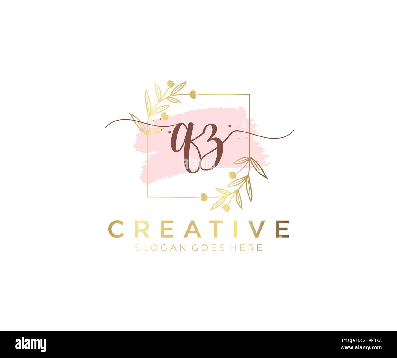 QZ feminine logo. Usable for Nature, Salon, Spa, Cosmetic and Beauty ...