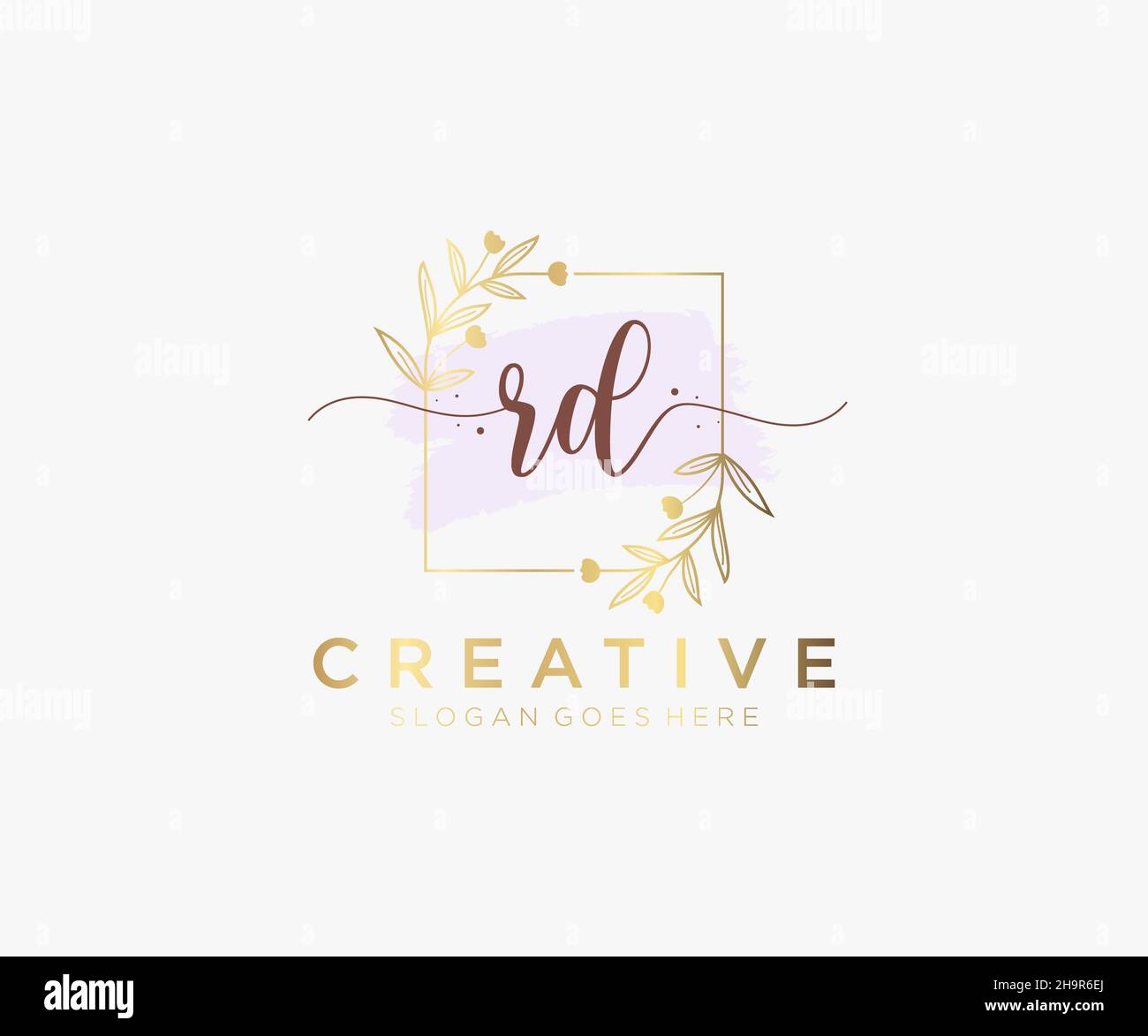 RD feminine logo. Usable for Nature, Salon, Spa, Cosmetic and Beauty ...