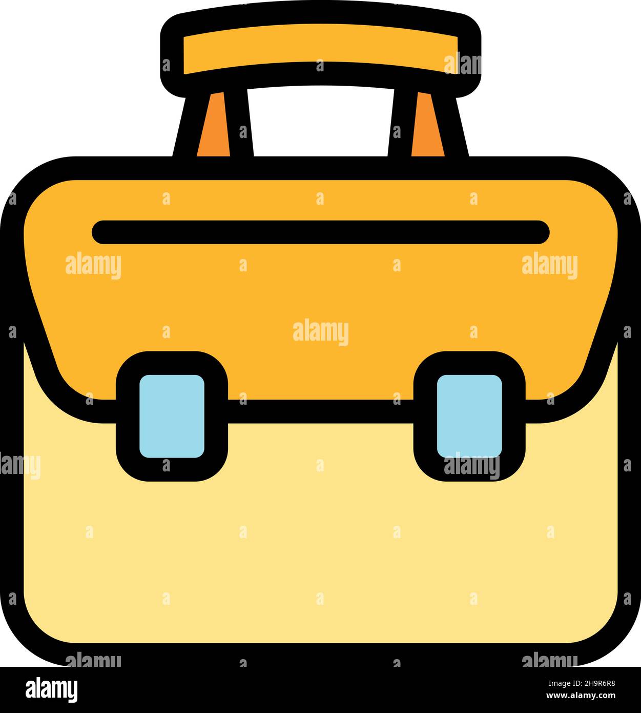 Office laptop bag icon. Outline office laptop bag vector icon color