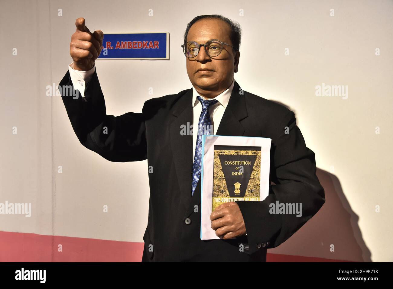 wax statue of Dr B R ambedkar,,freedom fighter and one of main