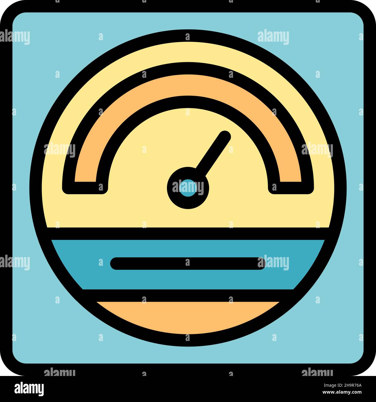 House voltage regulator icon. Outline house voltage regulator vector