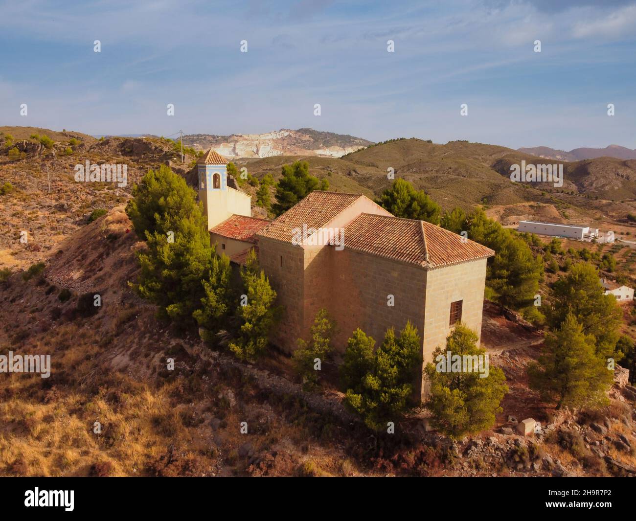 Building of Virgen de la Pena in Spain Stock Photo - Alamy