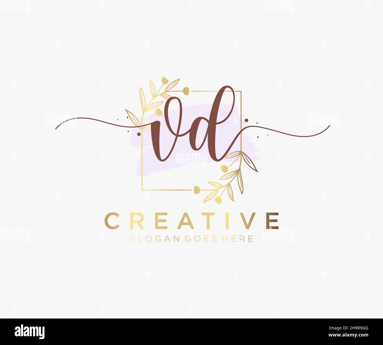 VD feminine logo. Usable for Nature, Salon, Spa, Cosmetic and Beauty ...