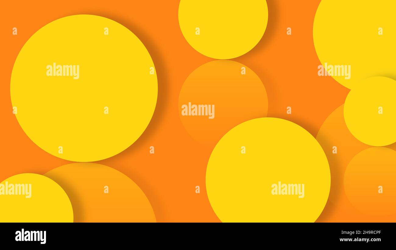 yellow and orange abstract background, with circle pattern. modern ...