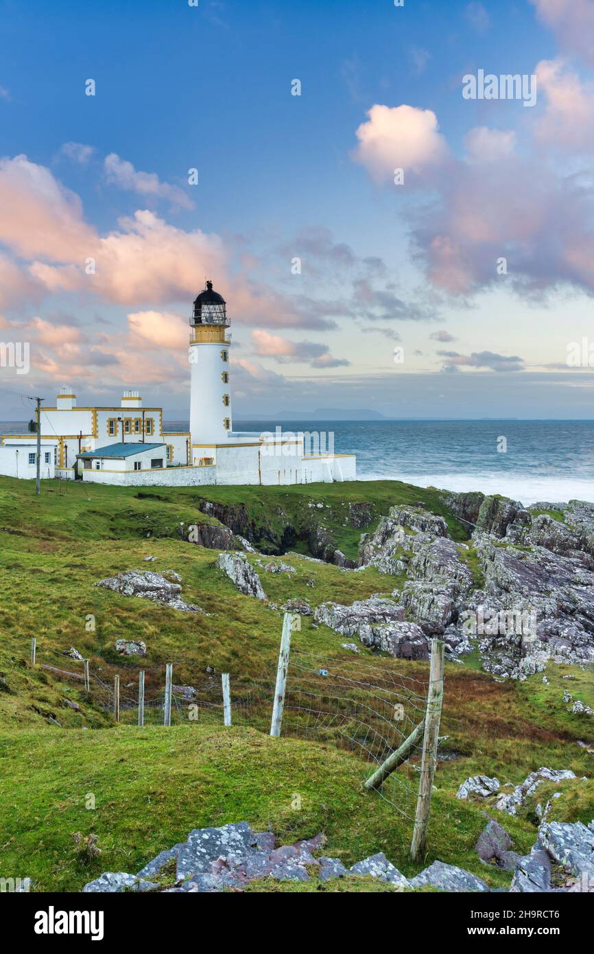 Rua Reidh Lighthouse, Melvaig, Gairloch, Western Ross, Scotland, United Kingdom, Europe Stock Photo