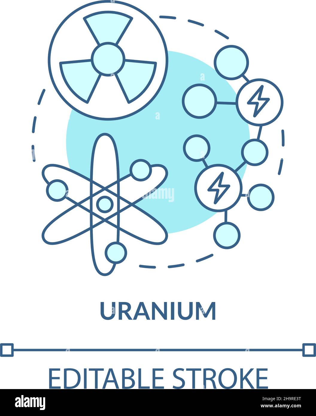 Uranium turquoise blue concept icon Stock Vector Image & Art - Alamy