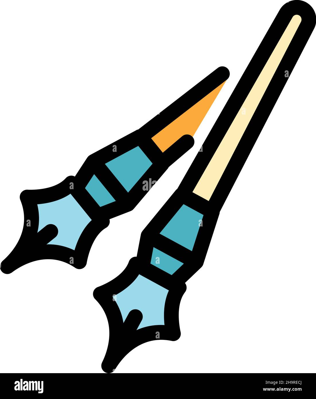 Pen tool icon. Outline pen tool vector icon color flat isolated Stock ...